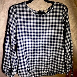 J crew open sleeve Womens blouse. Size large. Like new quality.